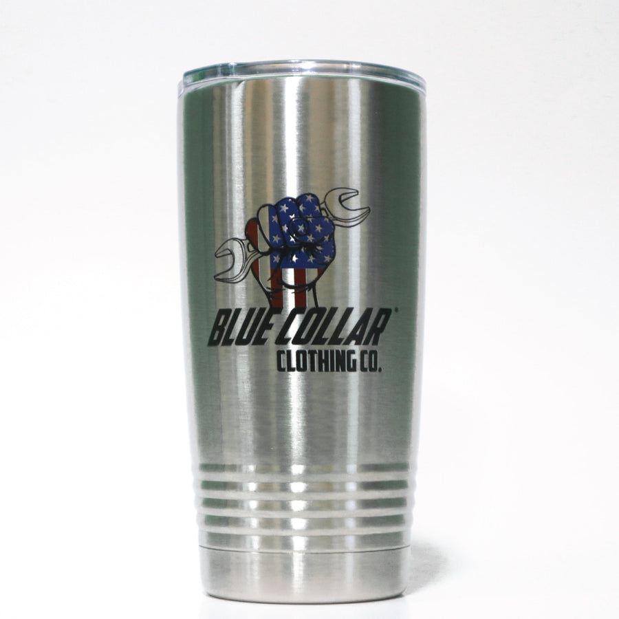 20 oz Ringneck Tumbler Stainless Steel Flag Fist